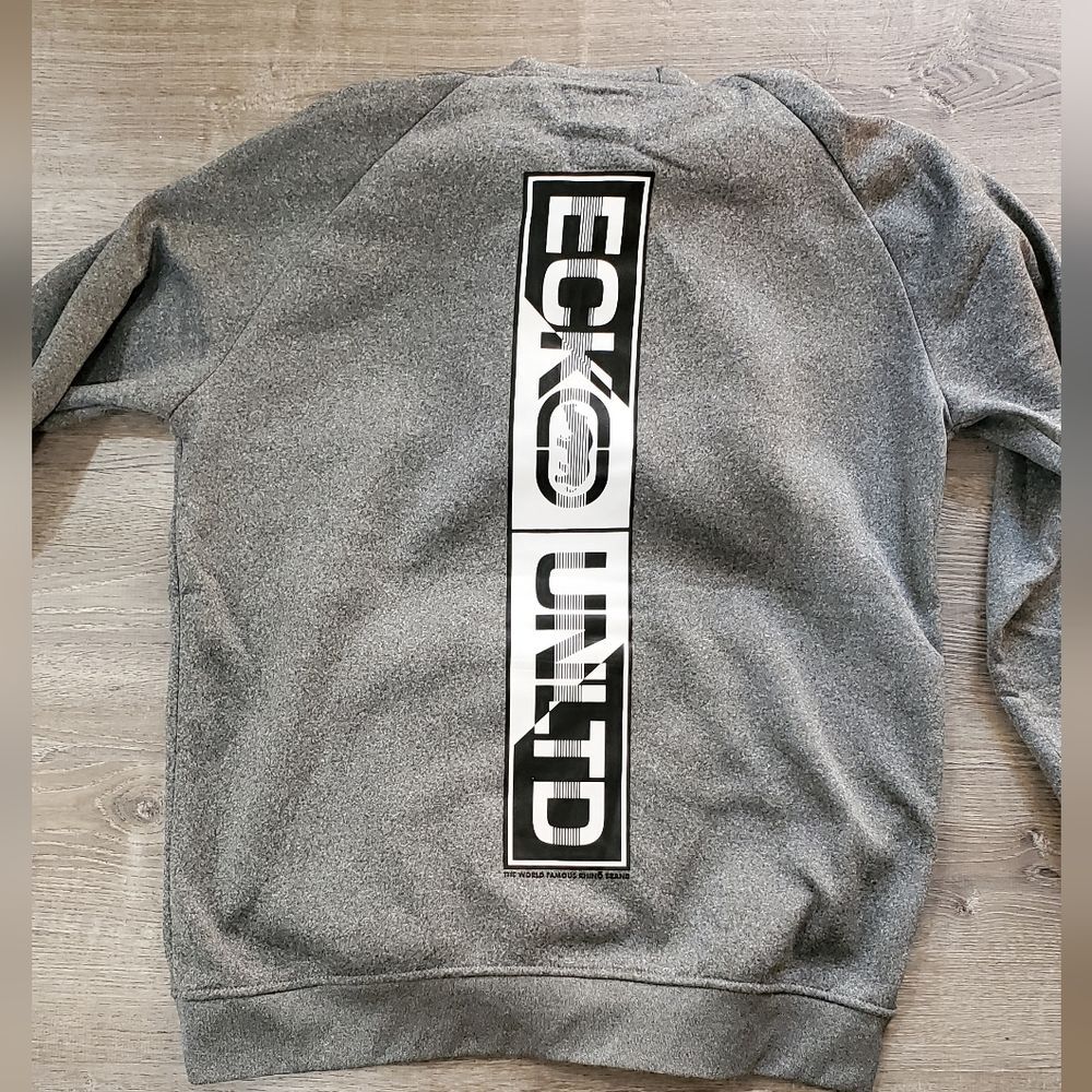 🆕 Y2K ECKO UNLIMITED NEW XL MEN'S GREY PULLOVER KANGAROO ZIP POUCH HOODIE